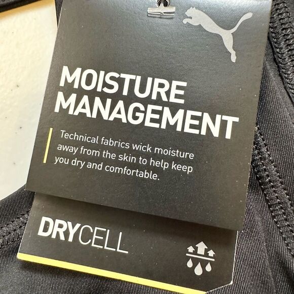 NWT PUMA Women’s Black First Mile Crop Tank Top Square Neck Line Open Back - S - Picture 5 of 5